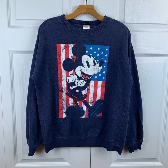 Official Disney All American Mickey sweatshirt - Picture 1 of 6